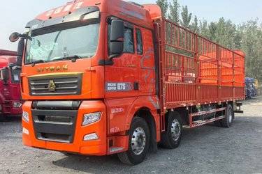 二手中国重汽 汕德卡SITRAK G7S 350马力 6X2 9.6米AMT自动档仓栅式载货车(国六) 前四后四 曼二手载货车 黄牌