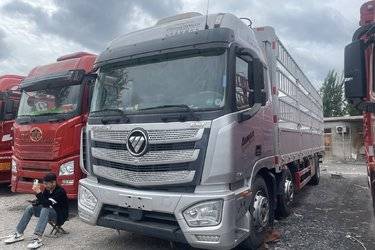 二手福田 欧曼EST 320马力 6X2 9.56米AMT自动档仓栅式载货车(国六) 前四后四 福田康明斯二手载货车 黄牌图片