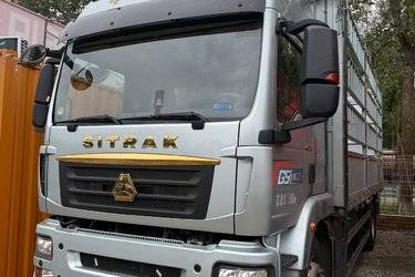 二手中国重汽 汕德卡SITRAK G5重卡 350马力 6X2 6.8米仓栅式载货车(国六) 前四后四 曼二手载货车 黄牌