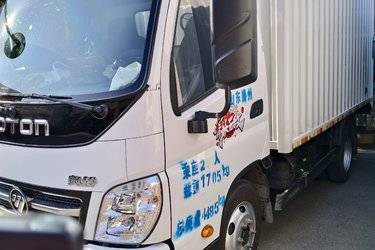 二手福田 奥铃捷运 88马力 2.34米双排厢式轻卡(气刹)(国五) 单桥 玉柴二手载货车 蓝牌图片