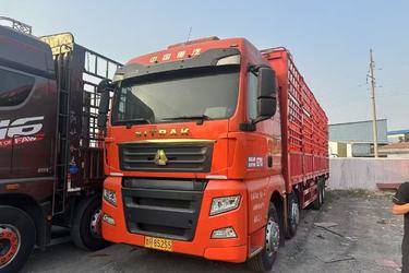 二手中国重汽 汕德卡SITRAK G7S 350马力 6X2 9.6米AMT自动档仓栅式载货车(国六) 前四后四 曼二手载货车 黄牌