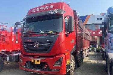 二手东风商用车 天龙KL 舒适版 300马力 6X2 9.6米仓栅式载货车(国六) 前四后四 东风股份二手载货车 黄牌