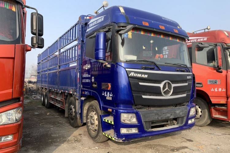 已售二手载货车 福田欧曼gtl400马力前四后八9.6米高栏