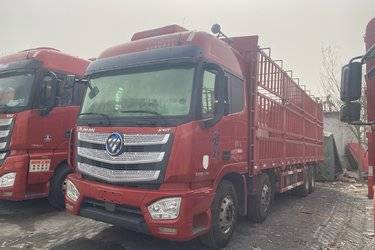二手福田 欧曼EST 6系重卡 430马力 8X4 9.45米仓栅式载货车(国五) 前四后八 福田康明斯二手载货车 黄牌图片