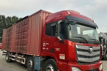 二手福田 欧曼EST 标载版 320马力 6X2 9.58米厢式载货车(国六) 前四后四 福田康明斯二手载货车 黄牌图片