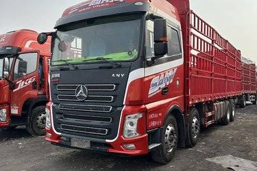 三一集团 俊领版 430马力 8X4 9.5米仓栅式载货车(国五) 前四后八 大柴二手载货车 黄牌