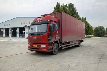 二手一汽解放 J6L中卡 质惠版 220马力 4X2 8.7米厢式载货车(国五) 单桥 一汽解放二手载货车 黄牌图片