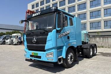 二手三一重卡江山平顶 复合版 6X4 纯电动牵引车 宁德时代423kWh  二手电动卡车电动牵引车图片