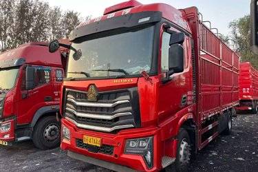 二手中国重汽 HOWO MAX 290马力 4X2 6.75米AMT自动档仓栅式载货车(国六) 单桥 曼二手载货车 黄牌图片