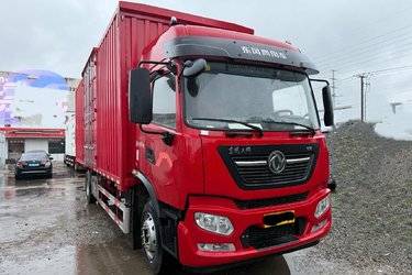 二手东风商用车 天锦KR 260马力 4X2 9.8米厢式载货车(国六) 单桥 雷诺二手载货车 黄牌图片